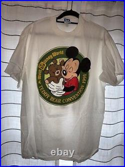 Vintage Walt Disney World Teddy Bear Convention Mickey Shirt 1991 Size 2XL