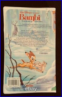 Vintage Walt Disney's Classic Bambi Black Diamond Vhs 942