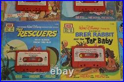 Vintage Walt Disney's Hear See Read Along Books Tron Tar Baby Star Wars Rescuers