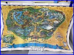Vintage Walt Disney's Magic Kingdom Disneyland Guide Map Wall Poster 1968 30x45