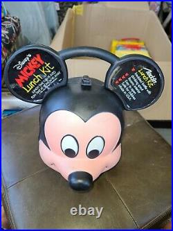 Vintage Walt Disney's Mickey Mouse Head Lunch Box With Thermos by Aladdin