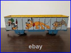Vintage Walt Disney's Mickey Mouse Meteor Train Tin Wind Up 1950's Marx Toys