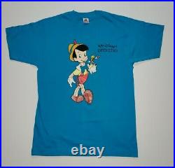 Vintage Walt Disney's Pinocchio Shirt Fruit Of The Loom Made In Usa Tag Size XL