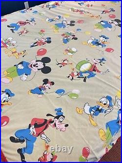Vintage Wamsutta Walt Disney Mickey and Friends Twin Blanket Bedspread with Poms