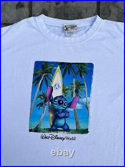 Vintage Y2K Walt Disney World Lilo and Stitch T-Shirt XL 23.5x30