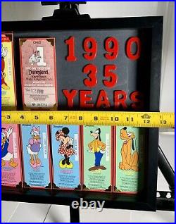 Vintage disneyland 35th anniversay Walt Disney tickets mickey goofy pluto Minnie