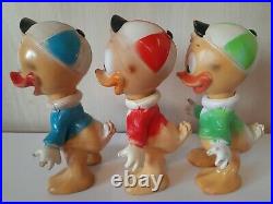 Vintage rubber toy ART 125 Donald Duck Louie Dewey and Huey Biserka Walt disney