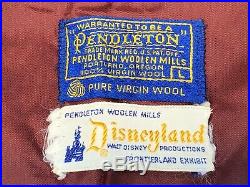 Vntg 60s Walt Disney Productions Disneyland Frontierland Pendleton Vest Men's L
