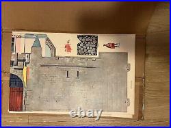 Vtg 1959 Walt Disney Cinderella Castle cardboard unbuilt 4 pc kit app. 13+40 in