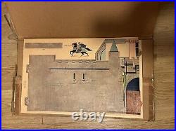 Vtg 1959 Walt Disney Cinderella Castle cardboard unbuilt 4 pc kit app. 13+40 in