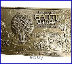 Vtg 1982 Walt Disney Parks EPCOT Center Opening Commemorative Ticket Paperweight