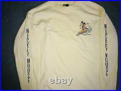 Vtg 70s 80s Medium Mickey Mouse Walt Disney World Tropix Long Sleeve Surf Shirt