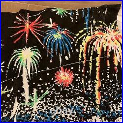Vtg Disney Walt Disney World All Over Print Fireworks Castle T Shirt one Size