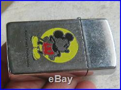Vtg Dry Cigarette Slim Lighter Walt Disney Productions Zippo Mickey Mouse 1981