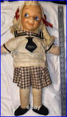 Vtg Gund Mfg Co Pollyanna Doll Walt Disney 20 1960's
