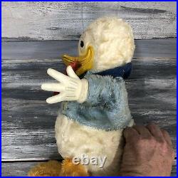Vtg Gund Walt Disney Prod. Donald Duck stuffed toy vinyl/rubber face hands Plush