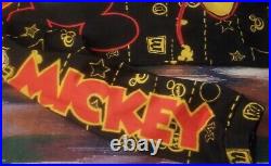 Vtg Walt Disney 90s Promotional Mickey All over Print Hoodie Fleece Size 5 XL