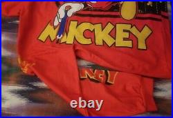 Vtg Walt Disney 90s Promotional Mickey All over Print Hoodie Fleece Size 5 XL