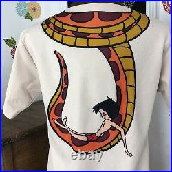Vtg Walt Disney Jungle Book T-Shirt 1967s Double Sided Tee Polyester Knit Sm-M