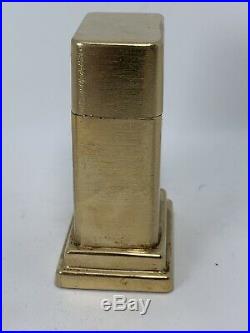 Vtg Walt Disney MICKEY MOUSE Zippo Gold Plated Barcroft Table Lighter Cartoon TV