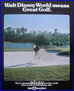 WALT DISNEY WORLD MEANS GREAT GOLF Vintage 1978 Travel poster 20x30 NM