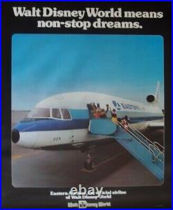 WALT DISNEY WORLD MEANS NON STOP DREAMS Vintage 1978 Travel poster 20x30 NM