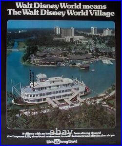 WALT DISNEY WORLD MEANS WALT DISNEY VILLAGE Vintage 1978 Travel poster 20x30 NM