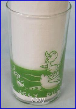 Walt Disney 1939 Dairy Glass All Star NO BANNER 4 1/4 tall Ugly Duckling VHTF