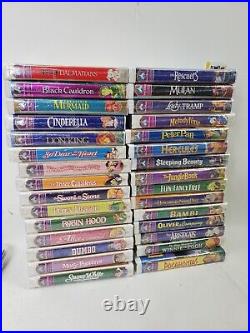 Walt Disney Classics Lot of 31 Vintage VHS Tapes Masterpiece Collection