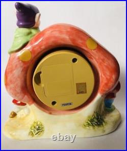 Walt Disney Company Snow White Seven Dwarfs Ceramic Clock Vintage Rare fr Japan