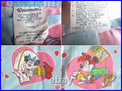 Walt Disney Company Totally Mickey and Minnie Heart Pattern Vintage Sheets