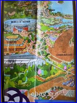 Walt Disney Epcot Center Vintage 1982 First Park Original Map 30 x 43 Poster