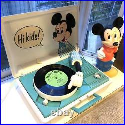 Walt Disney Mickey Mouse Record player Vintage 70s GE General Electric USED F/S
