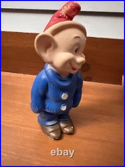 Walt Disney Prd. The 7 Dwarfs, vintage rubber figures 1950's