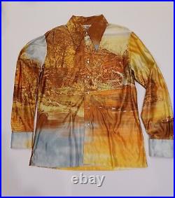 Walt Disney Productions, 1970s Kennington, Polyester, Button Down Shirt With