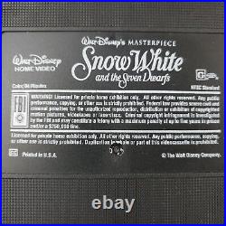 Walt Disney RARE Masterpiece Collection Snow White VHS Original Tape Vintage