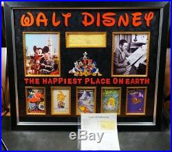 Walt Disney Signed Autograph Check Framed Vintage Disneyland JSA Authentic 1955