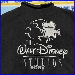 Walt Disney Studios Leather Varsity Jacket Mickey Directors Size large VTG