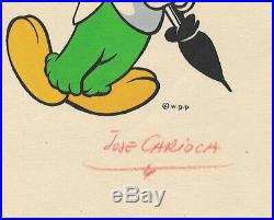 Walt Disney Studios Vintage Hand Painted Jose Carioca Art circa 1940s-1950s