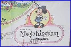 Walt Disney Vintage 1979 Magic Kingdom World Park Guide Map Souvenir 31 x 38