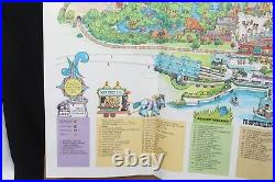 Walt Disney Vintage 1979 Magic Kingdom World Park Guide Map Souvenir 31 x 38