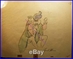Walt Disney Vintage Original Production Drawing c1953 Peter Pan Captain Hook