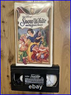 Walt Disney Vintage Set Of 5 VHS Tapes Snow White Bambi Pinocchio 101 Dalmations