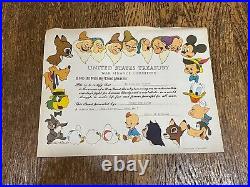 Walt Disney Vintage United States U. S. War Bond by Homer H. Boelter June 1945
