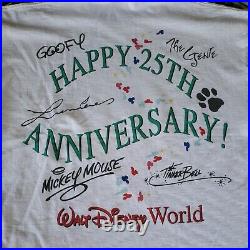 Walt Disney World 25th Anniversary Shirt Mens XL LION KING Mickey Genie Vintage