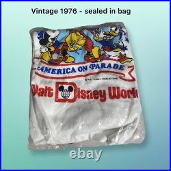 Walt Disney World Bicentennial Parade Vtg 1976 T-Shirt sz M Tropix Togs SEALED