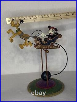 Walt Disney World Park Merchandise Vintage Rocking Mickey Pluto Santa RARE