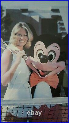 Walt Disney World Vintage 1976 Poster Tennis Match Mickey Mouse
