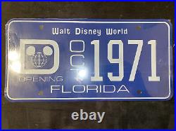 Walt Disney World Vintage Pre-opening Metal License Plate Super Rare