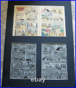 Walt Disney's Donald Duck Vintage 1956 Two Page Printing Plate & Pages